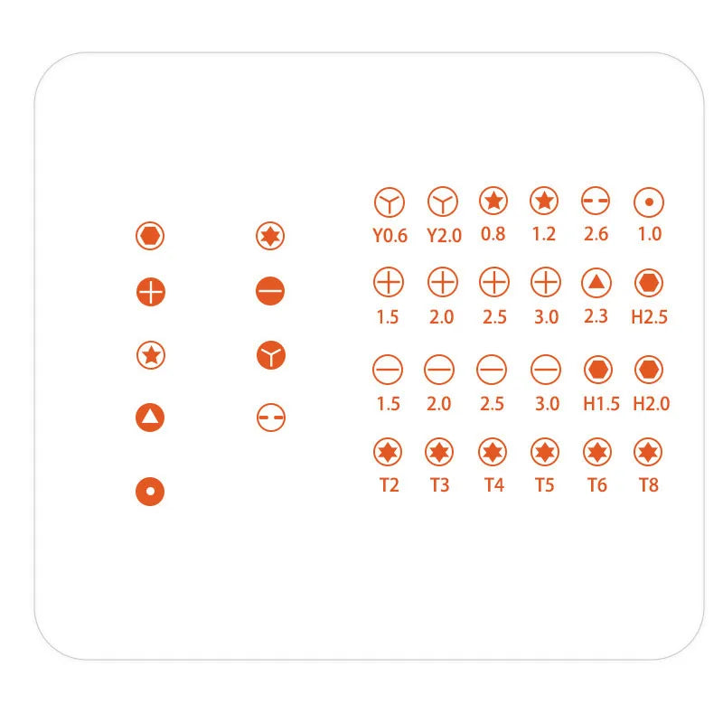 25 in 1 Magnetic Precision Screwdriver Set Mini Tools Kit for Mobile Phone PC Repair Professional Hardware with Torx Hex Bits