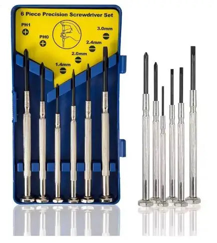 6Pcs/Set Destornde De Acero Vanadio Jewelers Watches Glasses Clock Jewelry Cell Phone Repairs Vanadium Steel Screwdriver Tools