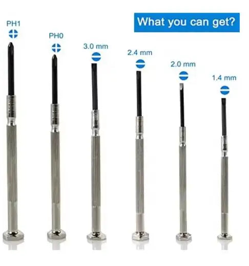 6Pcs/Set Destornde De Acero Vanadio Jewelers Watches Glasses Clock Jewelry Cell Phone Repairs Vanadium Steel Screwdriver Tools