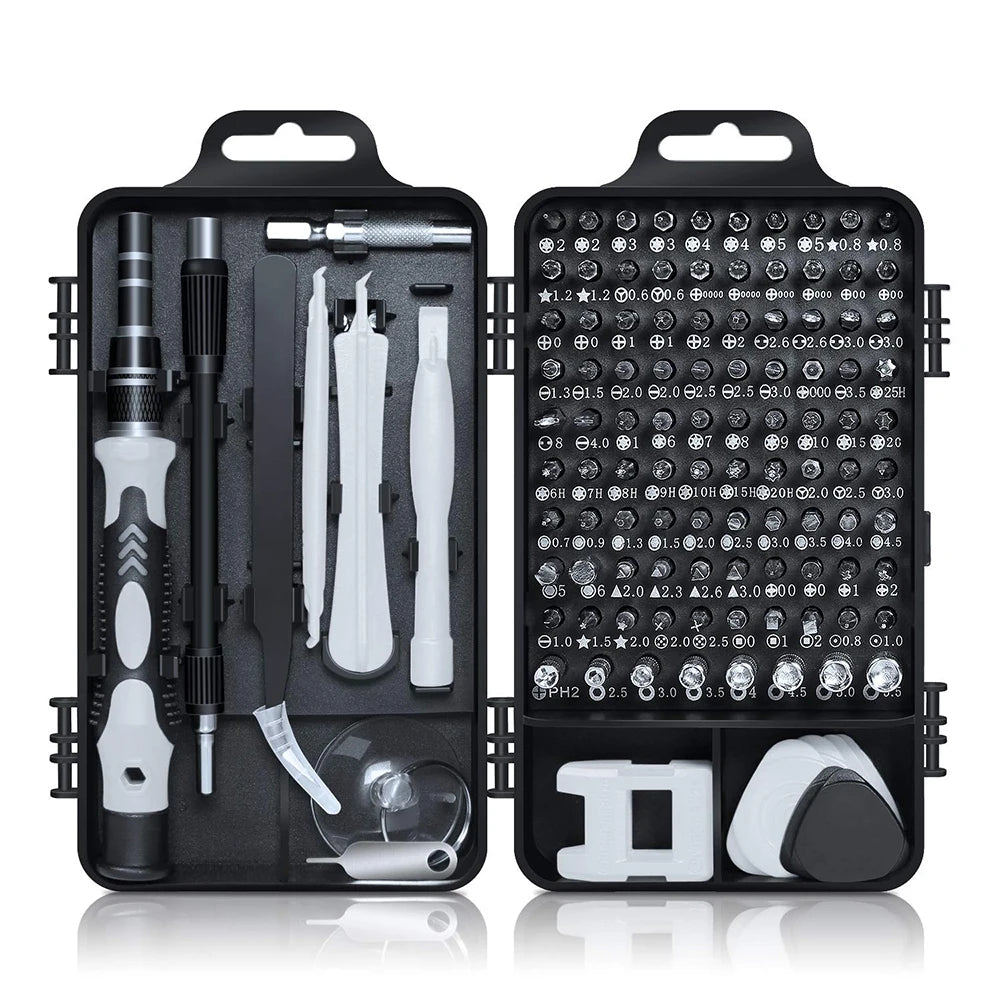 DIY Hand Work Repair Tools Kit Chrome Vanadium Magnetic Bits Mini Precision Screwdriver Set 112 115 in 1 Case for Amazon Seller